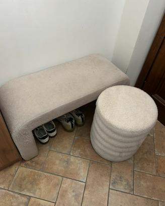 Panca ingresso + pouf