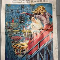 Cartellone pubblicitario vintage lunapark