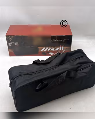 Set 13 utensili per griglia e piastra con borsa