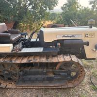 Trattore cingolato Lamborghini 452 con fresa