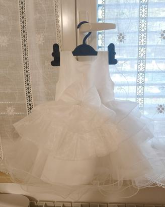 Abito Cerimonia Battesimo Bimba Principessa Brilla