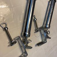 2 portacanne di ottone cromato con supporti