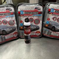 telo copri auto etaglia S, M, o XL  + spray gomme