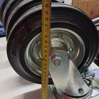 N. 4 ruote snodate su cuscinetto alte 25 cm. 