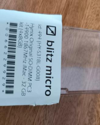 8 GB RAM iMac late 2015 modello 17.1