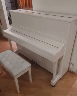 Pianoforte verticale Yamaha U1 Silent bianco