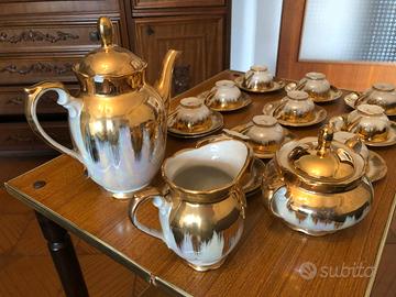 Servizio Vintage Bavaria Porcellana Madreperla Oro