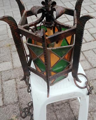 lampadario in ferro battuto 