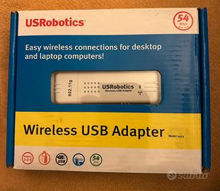 n.1 USRobotics Wireless USB adapter+scatola+CD+ist