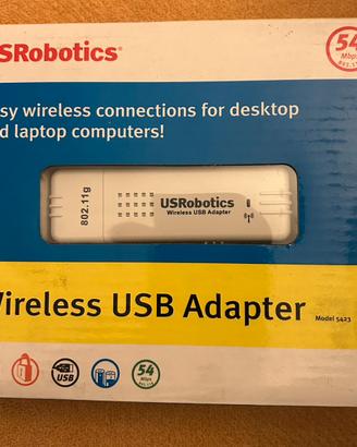 n.1 USRobotics Wireless USB adapter+scatola+CD+ist