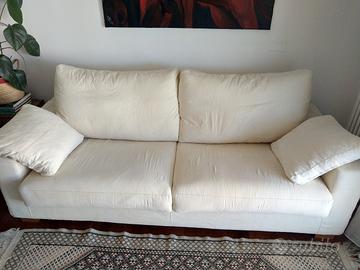 Divano letto in Alcantara colore crema