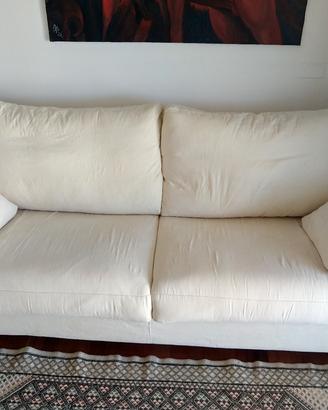 Divano letto in Alcantara colore crema