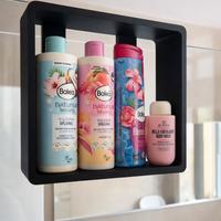 Mensola doccia nero – per vetro box – senza forare