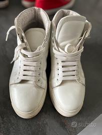 Scarpe alte in pelle bianche