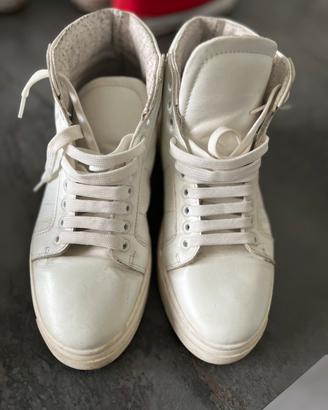 Scarpe alte in pelle bianche