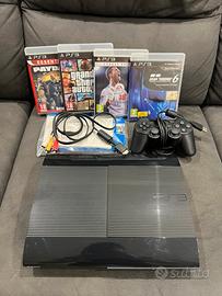 PS3 Super Slim + Joystick + 4 Giochi