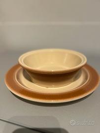 Piatti 2 pz SIC ceramica marrone e beige