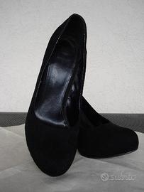 Scarpa decollete' camoscio nero nr.40