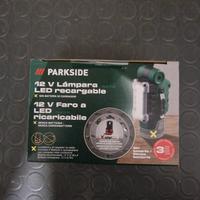 batteria + caricabatteria 2ah + luce led parkside 