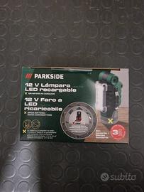 batteria + caricabatteria 2ah + luce led parkside 