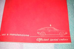 LIBRETTI USO E MANUTENZIONE ALFA ROMEO