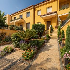 Caposchiera multilivelli con giardino attrezato