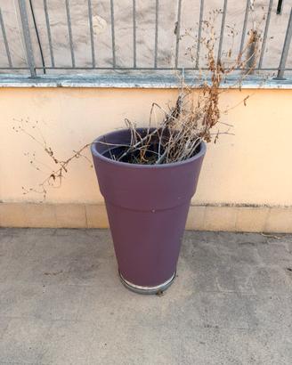 5 vasi grandi da esterno in plastica/resina