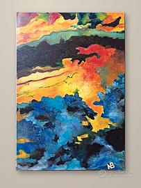 Quadro astratto "Mille luci – Mille lumières"