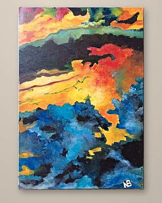 Quadro astratto "Mille luci – Mille lumières"