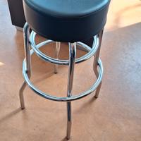 Sgabelli cromati con rivestimento nero