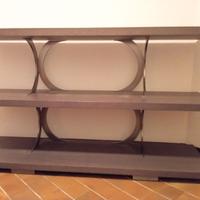Libreria consolle design ingresso sala legno ferro