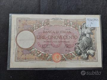banconota 500 lire Mietitrice