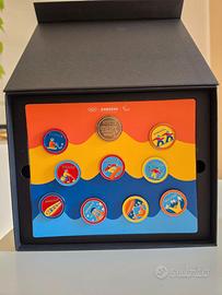 Set 10 Pin Samsung Milano Cortina 2026 + GOLD rara