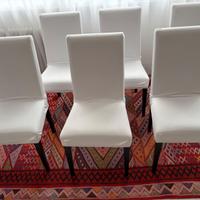 6 Sedie in Similpelle Bianche