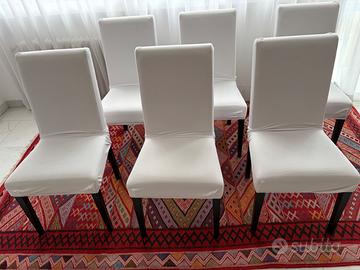 6 Sedie in Similpelle Bianche