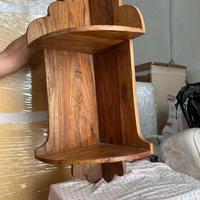 Set di 2 angoliere in legno massello rustiche