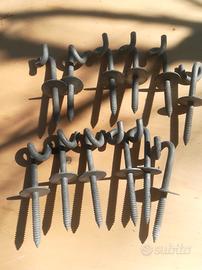  ganci a riccio per legno in acciaio zincato
