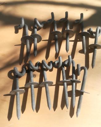  ganci a riccio per legno in acciaio zincato
