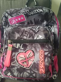 Zaino Scuola SEVEN Grigio Rosa 