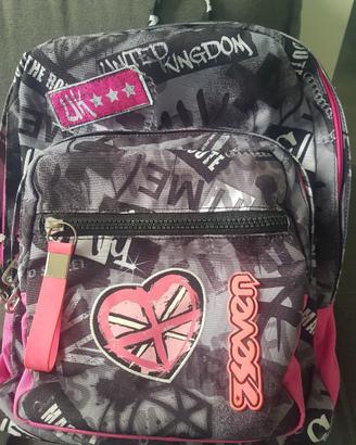 Zaino Scuola SEVEN Grigio Rosa 