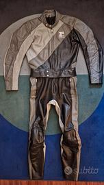 Tuta da moto vintage in pelle Schwabenleder