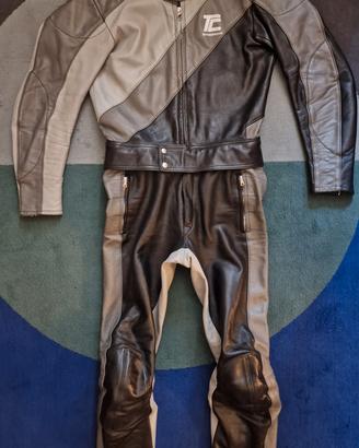 Tuta da moto vintage in pelle Schwabenleder