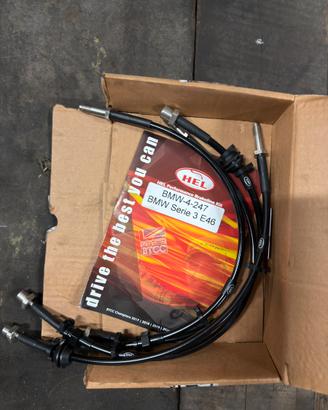 Tubi freno in treccia HEL Bmw E46 (NUOVI)