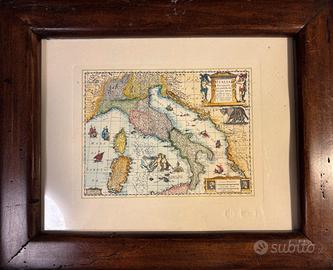 Mappa storica dell'Italia del 1650 circa