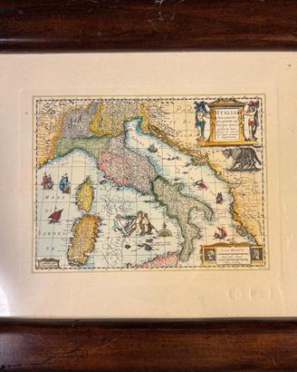 Mappa storica dell'Italia del 1650 circa