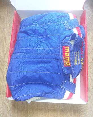 MOMO CORSE TUTA DA GARA RACING BLU TAGLIA 54