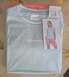 Completo o Pigiama Donna Superga T.S Azzurro e 