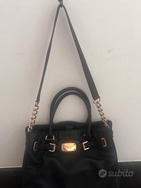 Michael Kors borsa Hamilton in pelle nera