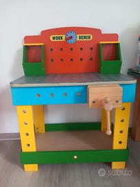 Banco da lavoro "Tobi" small foot in legno 