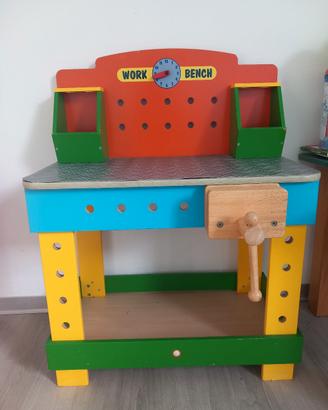 Banco da lavoro "Tobi" small foot in legno 